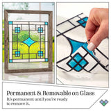 Gallery Glass Window Cling Art Kit, 10 Piece Set Including 3 Pattern Sheets, 6 Stained Glass Colors and 1 Liquid Leading, PRMGGCLING24 Gallery Glass