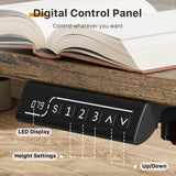 JOY worker Small Electric Standing Desk, 35" x 20" Whole Piece Height Adjustable Desk with Memory Controller, Grey Sit to Stand Desk Workstation for Home Office, Rustic JOY worker