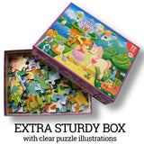 HomeWorthy (72 Pieces) Kids Jigsaw Puzzles - Durable Toddler Puzzles for Kids Ages 4-8 - Princess and Unicorn Design with Thick Puzzle Pieces and Sturdy Box HomeWorthy
