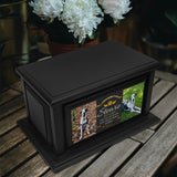 250lbs Personalized Pet Urns Made of Solid Pine Wood, Custom Urn Box for Dog Ashes, Large Burial and Cremation Urns for Dog Memorial, Black Wood Color (Design 1) Basic Fundamentals