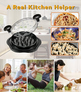 Hundop Chicken Shredder Tool Twist, Visible Chicken Breast Grinder Machine for Ground Food, Meat & Vegetables (Elegant Black) Hundop