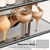 HOOBRO 10-Tier Shoe Rack, Large Capacity Shoe Shelf, Shoe Storage Organizer for 30-40 Pairs of Shoes, Front Door Entrance, Entryway, Hallway, Closet, Space Saver, Rustic Brown and Black BF110XJ01 HOOBRO