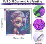 Fairy Diamond Painting Kits for Adults - Fairy Diamond Art Kits for Adults, Elf Girl Gem Art Kit for Adult DIY Crafts Kit for Gift Home Wall Decor Gifts (14x14 inch) xackcme