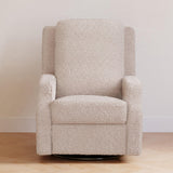 Namesake Crewe Glider Recliner Nursery Chair - GREENGUARD Gold & Certi-PUR US Certified, Cozy 360° Swivel Rocker Recliner, Versatile Glider Rocking Chair for Nursery & Living Room, Earl Grey Shearling NAMESAKE