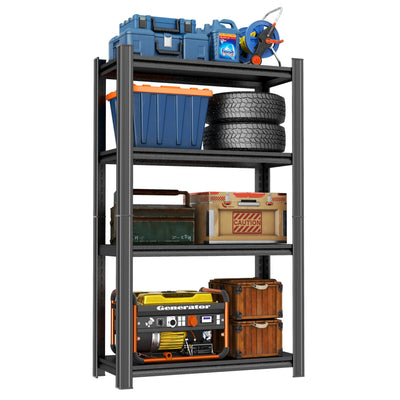 Notmise Metal Garage Shelving Unit, Heavy Duty 4-Tier Adjustable Storage Rack, Steel Shelving,2000 lbs Capacity, Industrial Shelves for Heavy Tools and Equipment (4-Tier 54" H x 32" W x 14" D)