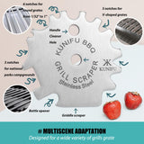 KUNIFU BBQ Grill Scraper, Stocking Stuffers, Bristle-Free for Griddle, Kitchen Gadgets Cleaner, Camping Accessories, Ideal Gifts for Christmas, for Men, Dad, Husband, Boyfriend, Fathers Day KUNIFU