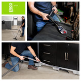 Atrix Ergo Edge Canister Shop Vac - Wall Mounted Garage Vacuum Cleaner with Built-in Dust Bag & Extendable Hose - Compact Black Design 20x9x12 Atrix