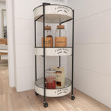 Deco 79 Metal Kitchen Rolling 3 Shelf Storage Cart with Wheels, 16" x 16" x 34", White, LARGE SIZE Deco 79
