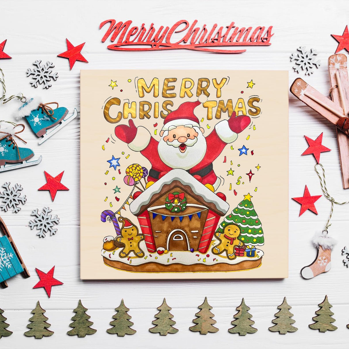 Wooden Art Panels for DIY Painting - Christmas Crafts & Home Décor | 12x12 Inch Canvas Wood Boards, Unfinished Wooden Canvas for Adults & Kids (3-Pack) HANSILK