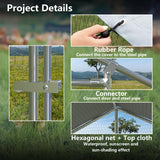 BOSSIN Bold Chicken Coop Run Large Metal Chicken Pen Outdoor, Poultry Cage Spire Shape, Heavy Duty Walkin for Yard with Waterproof and Anti-UV Cover, for Rabbits Habitat BOSSIN