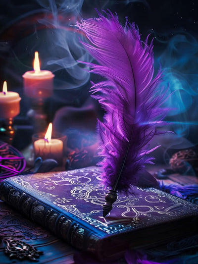 Zythron Diamond Art Kits for Adults,Magic Book Feather Diamond Painting,Book Diamond Art 5D DIY Paint with Round Full Drill Diamonds Art Gem Painting for Adults,Home Decor 12x16 in