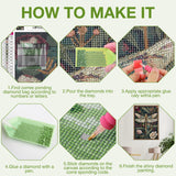 MEIYUDA Dragonfly Diamond Art Kits for Adults, 5D Easy Flowers Diamond Painting Kits for Beginners, Abstract DIY Round Full Drill Crystal Craft Kits for Home Walls Decor and Presents 12x16inch MEIYUDA