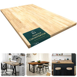 Bme Hevea Solid Wood Butcher Block Table Top, Desk top, Unfinished Butcher Block Countertop for DIY Desktop/Kitchen Countertop, 5ft L x 30"W, 1.5in Thick Bme