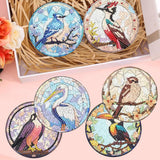 croshom 8 PCS Birds Diamond Art Coasters Diamond Painting Coasters Kits with Holder, Birds DIY Coasters for Adult Beginners, Diamond Art Crafts Supplies croshom
