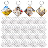 LaiHiulaan 240Pcs Sublimation Keychain Blanks Square Bulk Products Double Sides 80 MDF Sublimation Keychains Blank with 160 Rings and Clips Heat Transfer Sublimation Key Chain for DIY Craft LaiHiulaan