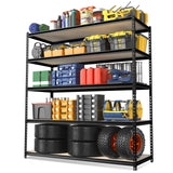 WORKPRO 5-Tier Metal Garage Shelving, 48”W x 24”D x 72”H, Adjustable Storage Rack, Heavy Duty Shelf with Particle Board, 2500 lbs Load Capacity (Total) for Garage, Basement, Warehouse, Kitchen WORKPRO