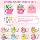 Gersoniel 24 Sets Mother's Day Crafts for Kids Classroom Card Making Kits DIY Greeting Cards Set 24 Cards 24 Envelopes 24 Sheets Stickers for Toddler Kids School Handmade Activities Gersoniel