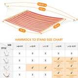 Lazy Daze Hammocks Quick Dry Hammock with Spreader Bar 2 Person Double Hammock with Chains Outdoor Outside Patio Poolside Backyard Beach 450 lbs Capacity, Red Stripes Lazy Daze Hammocks