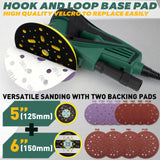 KUIMIT Electric Random Orbital Sander, 350W brushless motor with 5&6-inch pads, 4000-10000RPM Electric Palm Sander for Woodworking, Sanding and Polishing KUIMIT