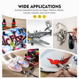 Magicfly Airbrush Paint, 16 Colors Acrylic Airbrush Paint Set (30 ml/1 oz), Ready to Spray, Opaque & Neon Colors, Water-based, Premium Kit for Beginners, Hobbyist and Artists Magicfly