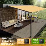 SUNNY GUARD Shade Cloth 4/6/8/10/12 FT Sun Shade Screen Fabric Shade Cover Tarp with Grommets for Pergola Backyard Garden, Sand SUNNY GUARD