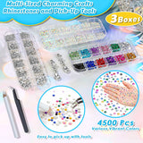 shynek B7000 Jewelry Glue with Rhinestones for Crafts, 6300Pcs Rhinestones with Gems Adhesive for Shoes Cloth Fabric with Picker Pencil for Crafting Diamond Art Graduation Cap Decorations shynek