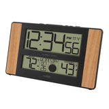 La Crosse Technology Atomic Digital Clock with Outdoor Temperature, Wood Oak, 0 La Crosse Technology