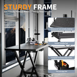 Professional Electric Dog Grooming Table - Heavy Duty, Height Adjustable Pet Grooming Table w/Leveling Wheels, Dog Grooming Arm, Anti Slip Tabletop & Tool Organizer/Dog Grooming Station (50", BLACK) LEHUOCW