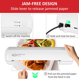 SINCHI 9-Inch Laminator, 3–5 Mil, Thermal Laminating Machine with 10 Sheets, Jam Release Lever, 30-Min Auto Shut-Off, One-Touch Easy Operation, Compact for Home, Office, and School SINCHI