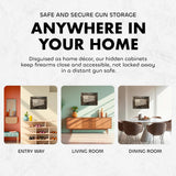 We The People Patriotic Gun Concealment Furniture - Handcrafted Hidden Gun Storage Wall Decor - Hidden Gun Shelf with Magnetic Lock for Quick Access - by Bellewood Designs (Black and White) Bellewood Designs