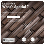 GREEN PARTY 7 Pieces Wicker Patio Furniture Set with 56" Fire Pit Table, All-Weather Outdoor Rattan Patio Half-Moon Curved Sectional Sofa Conversation Set with 4" Thick Cushions for Backyard (Blue) GREEN PARTY