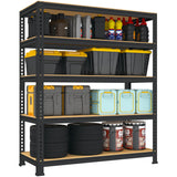BuxWellBang 5 Tier Garage Storage Shelves - 32" W x 16" D x 63" H Adjustable Heavy Duty Metal Shelving Unit, Garage Shelving Organizers and Storage Utility Rack for Basement, Pantry, Kitchen, Black BuxWellBang