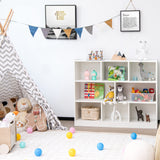 Tangkula 8-Cube 3-Tier Open Storage Bookcase in White - Modern Multipurpose Display for Home and Office Tangkula