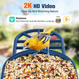 PeckCam® Bird Feeder with Camera, 2K HD AI Identify Birds Species, Bird Feeder with Camera Solar Powered, Auto Record Birds Video, Instant Notifications, Ideal Gifts for Family and Bird Lovers PeckCam