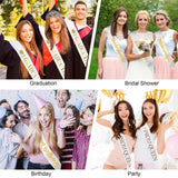 GCTWFYK 16 Pcs White Sashes, Blank Senior Satin Sash 2024 for Pageants, Plain Satin Sashes to Decorate for Beauty Pageant, Birthday, Wedding, Graduation, Party, DIY Supplies GCTWFYK