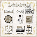 Dandat 15 Pcs Christmas Tiered Tray Decor Winter Tiered Tray Decorations Set Hello Winter Let It Snow Snowman Snowflake Wooden Signs Farmhouse Table Centerpieces for Home Table Shelf Dandat