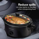 Hamilton Beach Stay or Go Portable Slow Cooker with Lid Lock, Dishwasher-Safe Crock, 6-Quart, Black 33261 Hamilton Beach