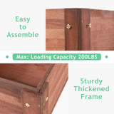 31x31x16 inch Raised Garden Bed with Legs, Elevated Wooden Planter Box for Outdoor Plants Flowers Fruits Vegetable Herb Growing Mederla
