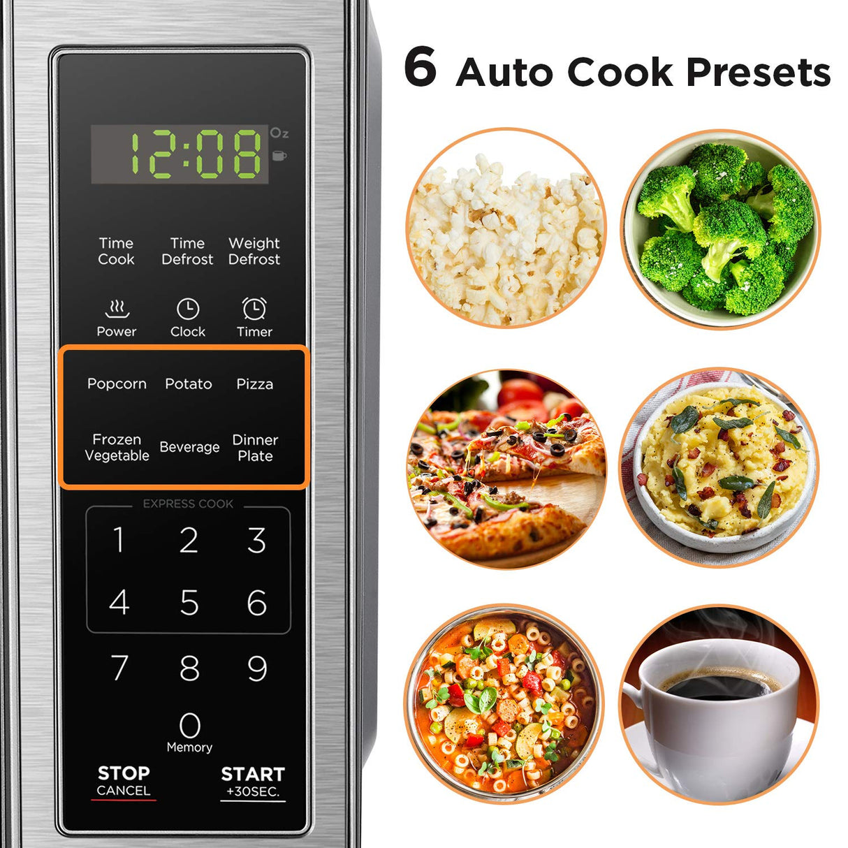 BLACK+DECKER EM720CB7 Digital Microwave Oven with Turntable Push-Button Door, Child Safety Lock, 700W, Stainless Steel, 0.7 Cu.ft BLACK+DECKER