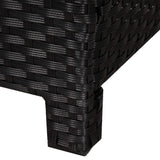 Outsunny 20" Patio Wicker Ottoman, Multipurpose Outdoor PE Rattan Footrest, Additional Seating, Side Table with Soft Cushion, Black, Cream White Outsunny