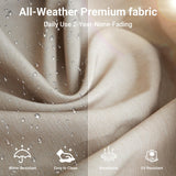 Jing's Villa 5-Piece Outdoor Patio Furniture Set,Rattan Conversation Sectional Sofa w/Coffee Table, All-Weather Patio Conversation Set with Thick and Anti-Slip Cushions for Backyard,Deck,Porch,Beige Jing's Villa