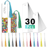 Koala Paper Sublimation Blank Bookmarks 30 Packs, MDF Bookmarks with Holes and Colorful Tassels, Double-Sided Printed Heat Transfer Bookmarks for DIY Craft Projects KOALA PAPER