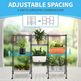 Simple Deluxe 5-Tier Storage Shelves, 29.92" W x 13.78" D x 65 "H Adjustable Heavy Duty Wire Shelving, 1250 Lbs Loading Capacity, Black Simple Deluxe