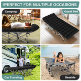 ZENPETIO Camping Cot for Adults, Heavy-Duty Portable Cot Bed with Mattress, Foldable Padded Sleeping Cots for Camping Travel Tent Day Bed Outdoor & Home Guest, Max Load 500 LBS, 75x28x15” ZENPETIO