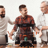 Honoson 8 Pcs 3D Printer Heatbed Parts Silicone Leveling Solid Bed Mount Stable Hotbed Heat Resistant Buffer Compatible with CR-10 Ender 3 Bottom Connect (Black,0.63 Inch, 0.7 Inch) Honoson