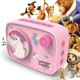 WonderBuddy Kids Story Box Audio Player, 500+ Preloaded Stories & Rhymes with Storybook DIY Art Kit, Voice Recorder, Content Upgrade, Bluetooth, Birthday Gift for Girls 3+ Years- Unicorn WonderBuddy