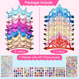 AHIER 23-Piece Foam Crown Set - Princess Tiaras & DIY Party Crowns with Diamond Sticker AHIER