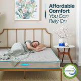 Linenspa 6 Inch Mattress - Firm Feel - Bonnell Spring with Foam Layer - Mattress in a Box - Youth or Kids Bed - Guest Bedroom - Durable and Breathable Support - Affordable - Full Size Linenspa
