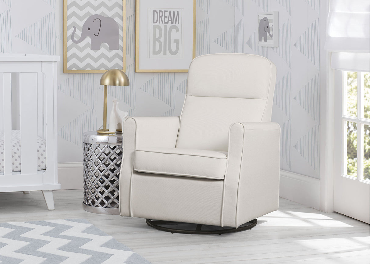 Delta Children Blair Slim Nursery Glider Swivel Rocker Chair, Cream Delta Children
