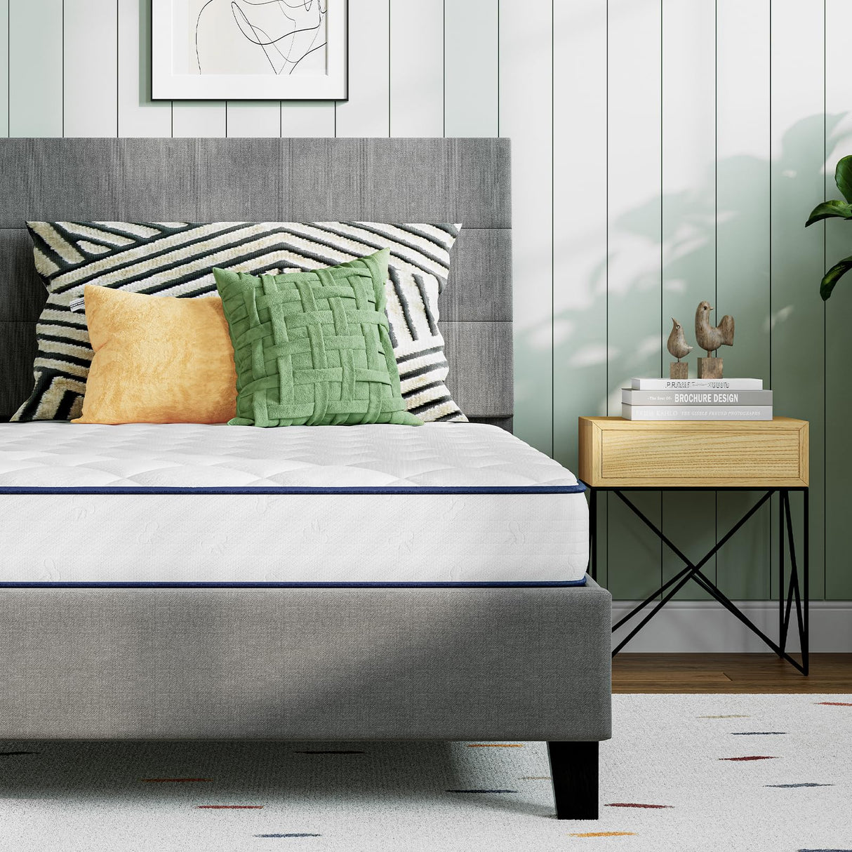 Novilla 6 Inch Twin Mattress, Foam and Spring Hybrid Mattresses for Restful Sleep, Twin Mattress for Kids, Medium Firm, CertiPUR-US Certified Foam, Durable Support, Eco-Friendly Packaging Novilla